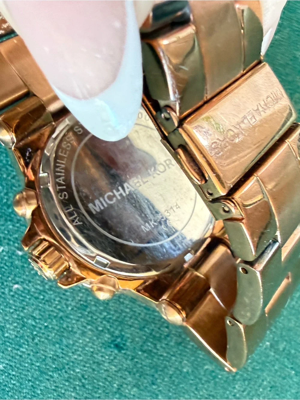 Michael Kors Rose Gold Stainless Steel Chronograph Watch